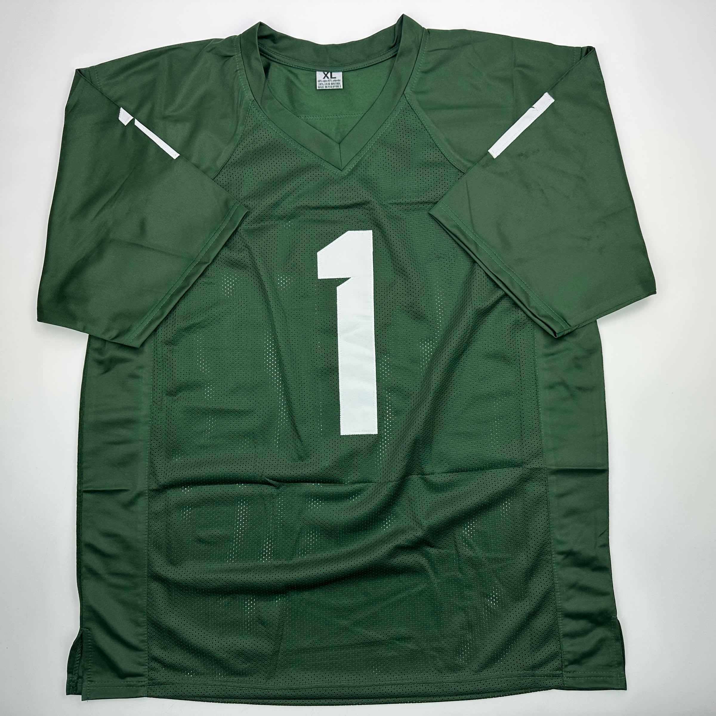 autographed-signed-jayden-reed-michigan-state-green-college-football-jersey-jsa-coa