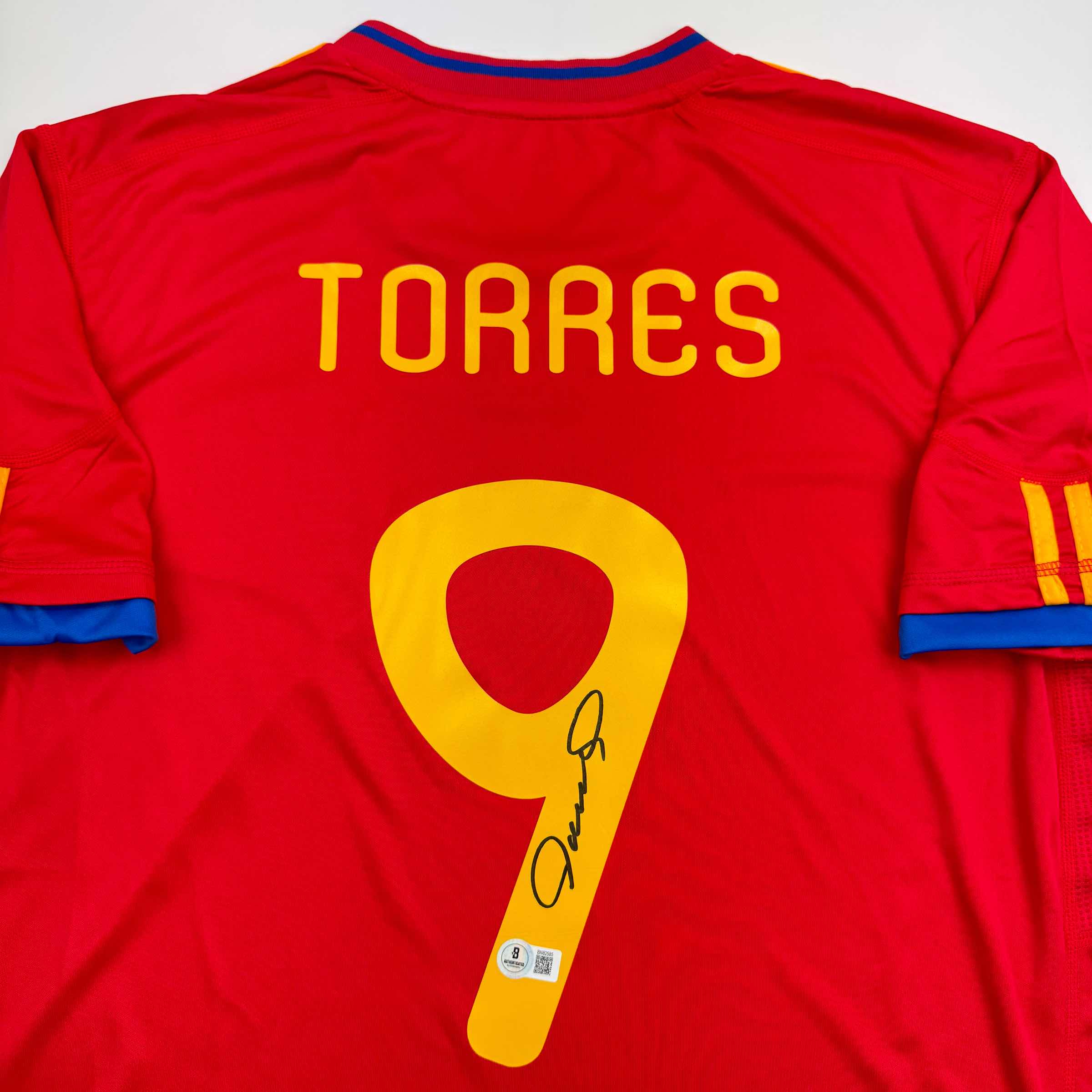 autographed-signed-fernando-torres-spain-red-world-cup-soccer-futbol-jersey-beckett-bas-coa