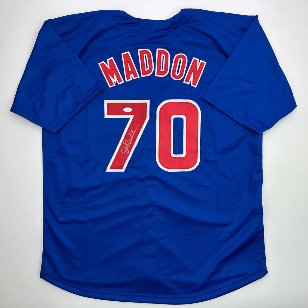 autographed-signed-joe-maddon-chicago-blue-baseball-jersey-jsa-coa