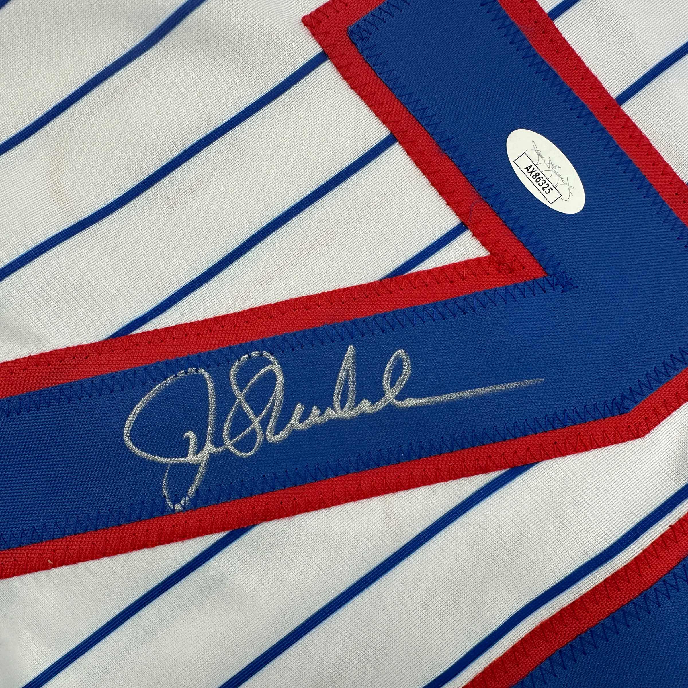 autographed-signed-joe-maddon-chicago-pinstripe-baseball-jersey-jsa-coa