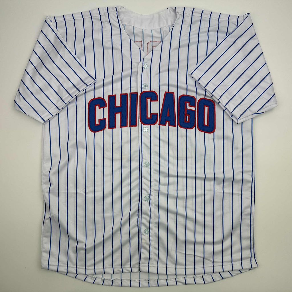 autographed-signed-joe-maddon-chicago-pinstripe-baseball-jersey-jsa-coa