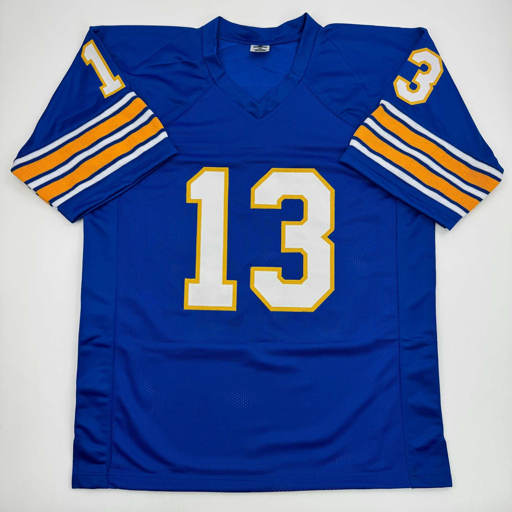 autographed-signed-dan-marino-pittsburgh-blue-college-football-jersey-jsa-coa