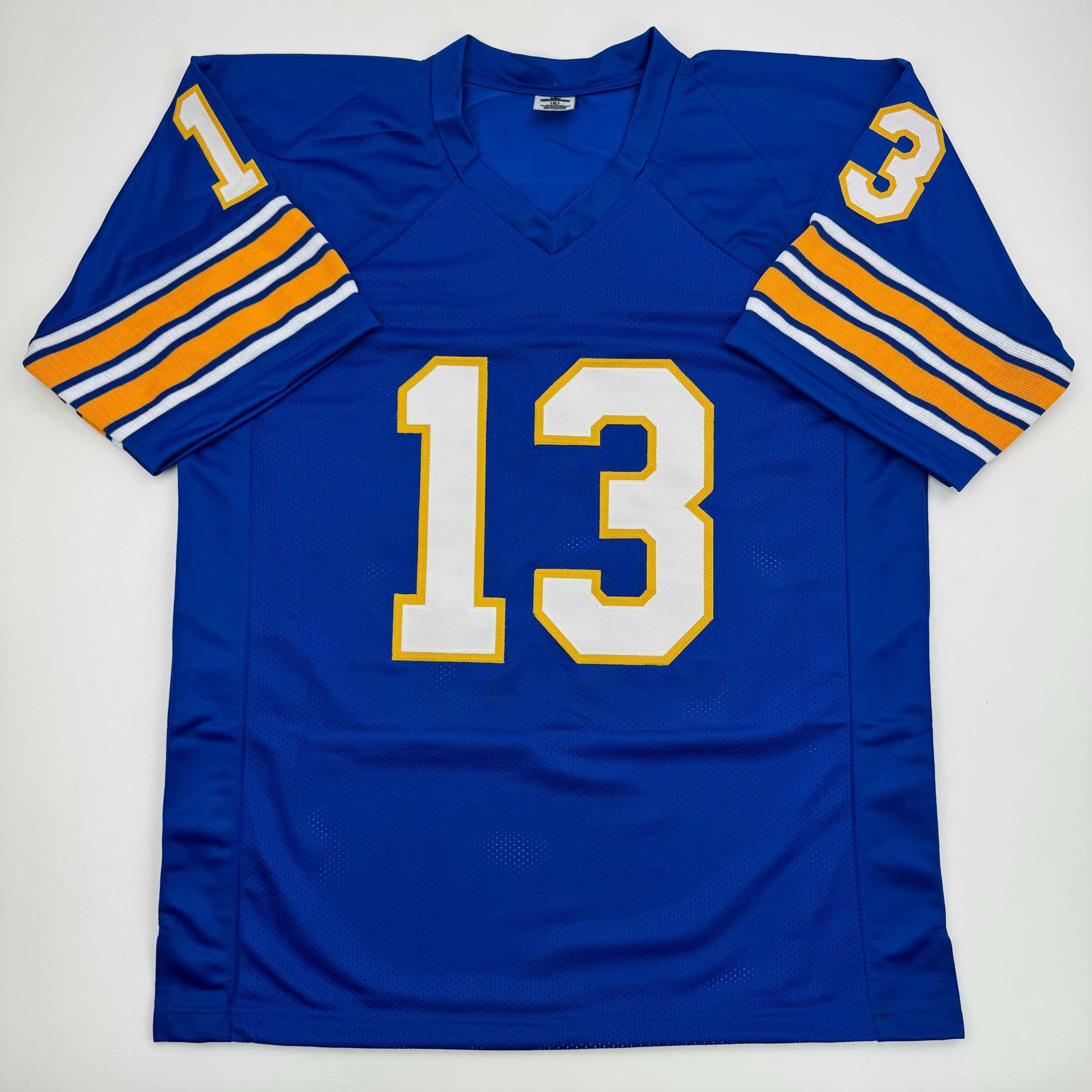 autographed-signed-dan-marino-pittsburgh-blue-college-football-jersey-jsa-coa