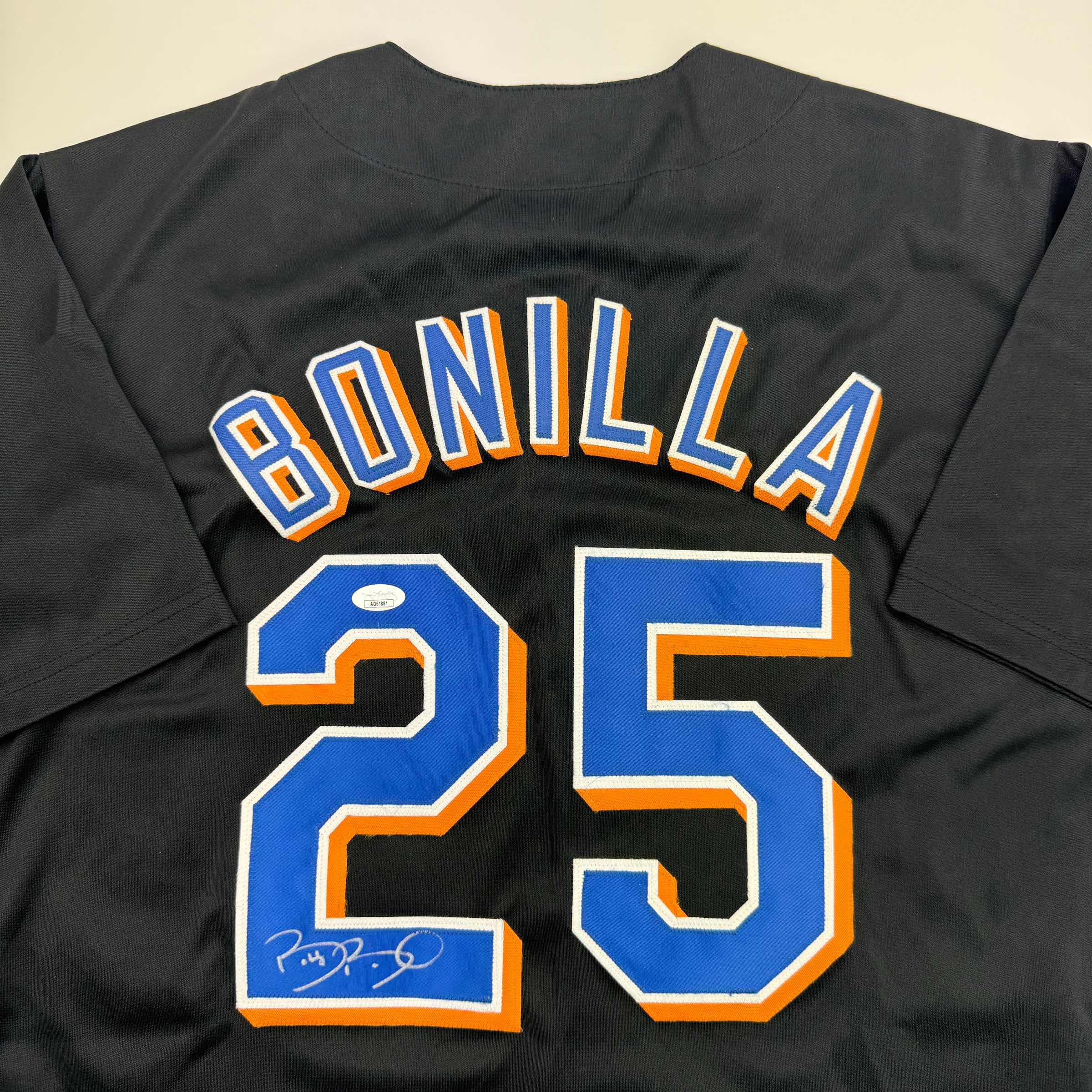 autographed-signed-bobby-bonilla-new-york-black-baseball-jersey-jsa-coa
