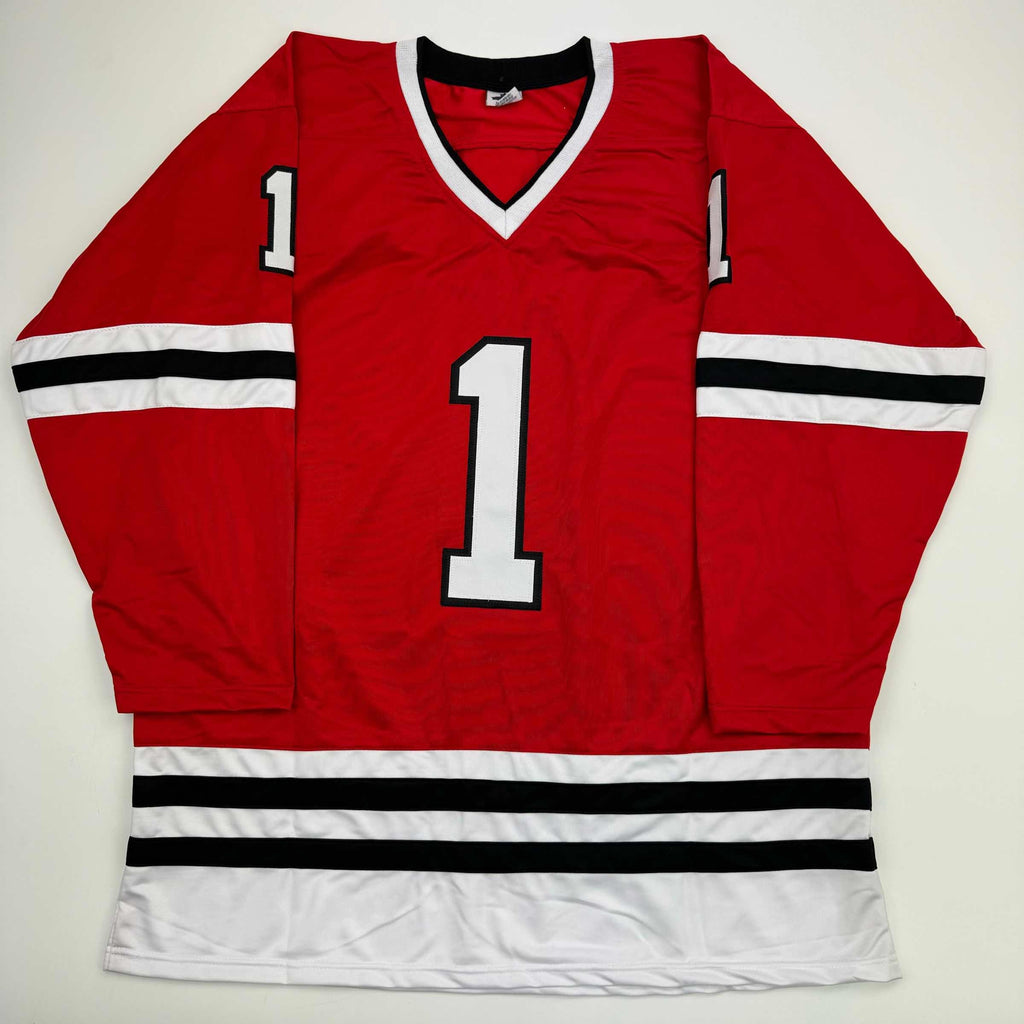 autographed-signed-glenn-hall-chicago-red-hockey-jersey-jsa-coa
