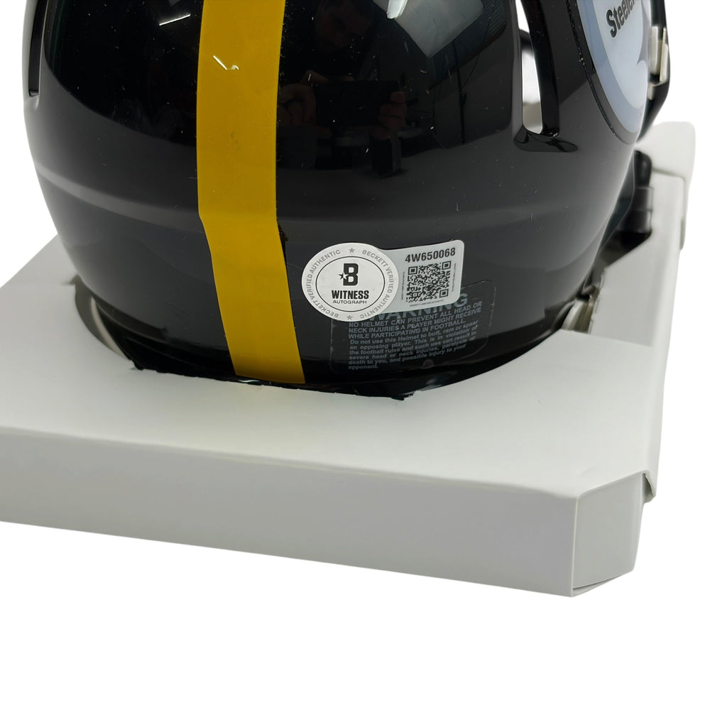 autographed-signed-hines-ward-pittsburgh-steelers-mini-football-helmet-beckett-bas-coa