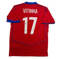 autographed-signed-vitinha-psg-paris-saint-germain-red-soccer-futbol-jersey-beckett-bas-coa