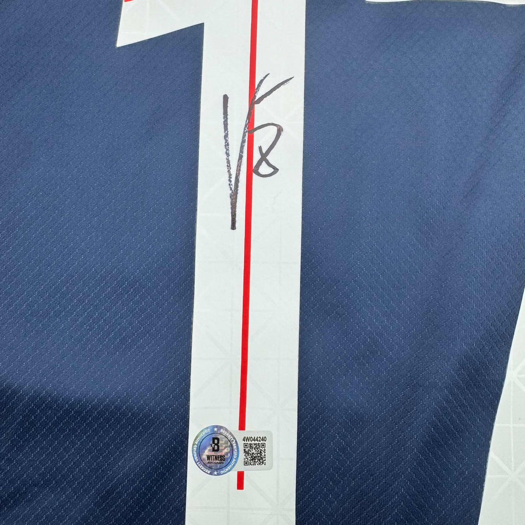 autographed-signed-vitinha-psg-paris-saint-germain-blue-soccer-futbol-jersey-beckett-bas-coa