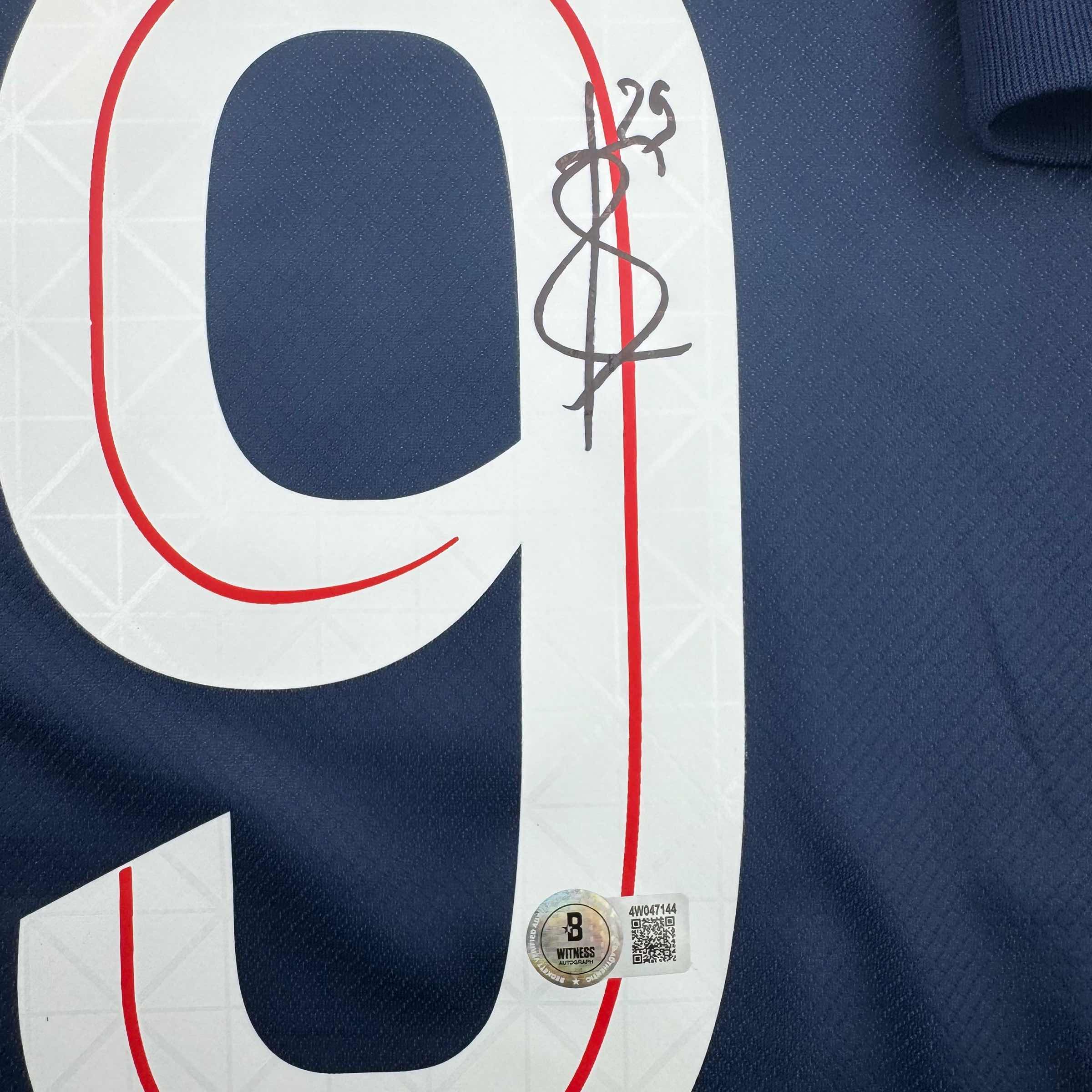 autographed-signed-bradley-barcola-psg-paris-saint-germain-blue-soccer-futbol-jersey-beckett-bas-coa