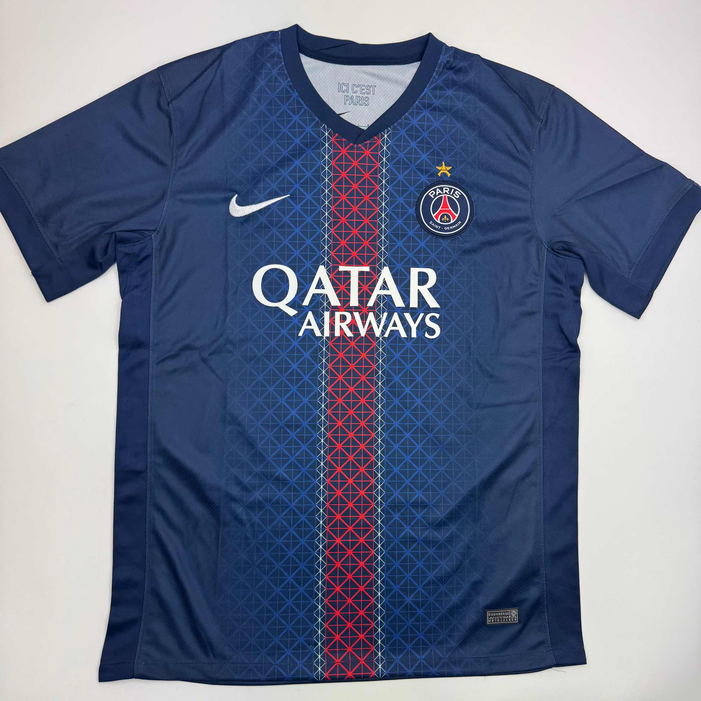autographed-signed-joao-neves-psg-paris-saint-germain-blue-soccer-futbol-jersey-beckett-bas-coa