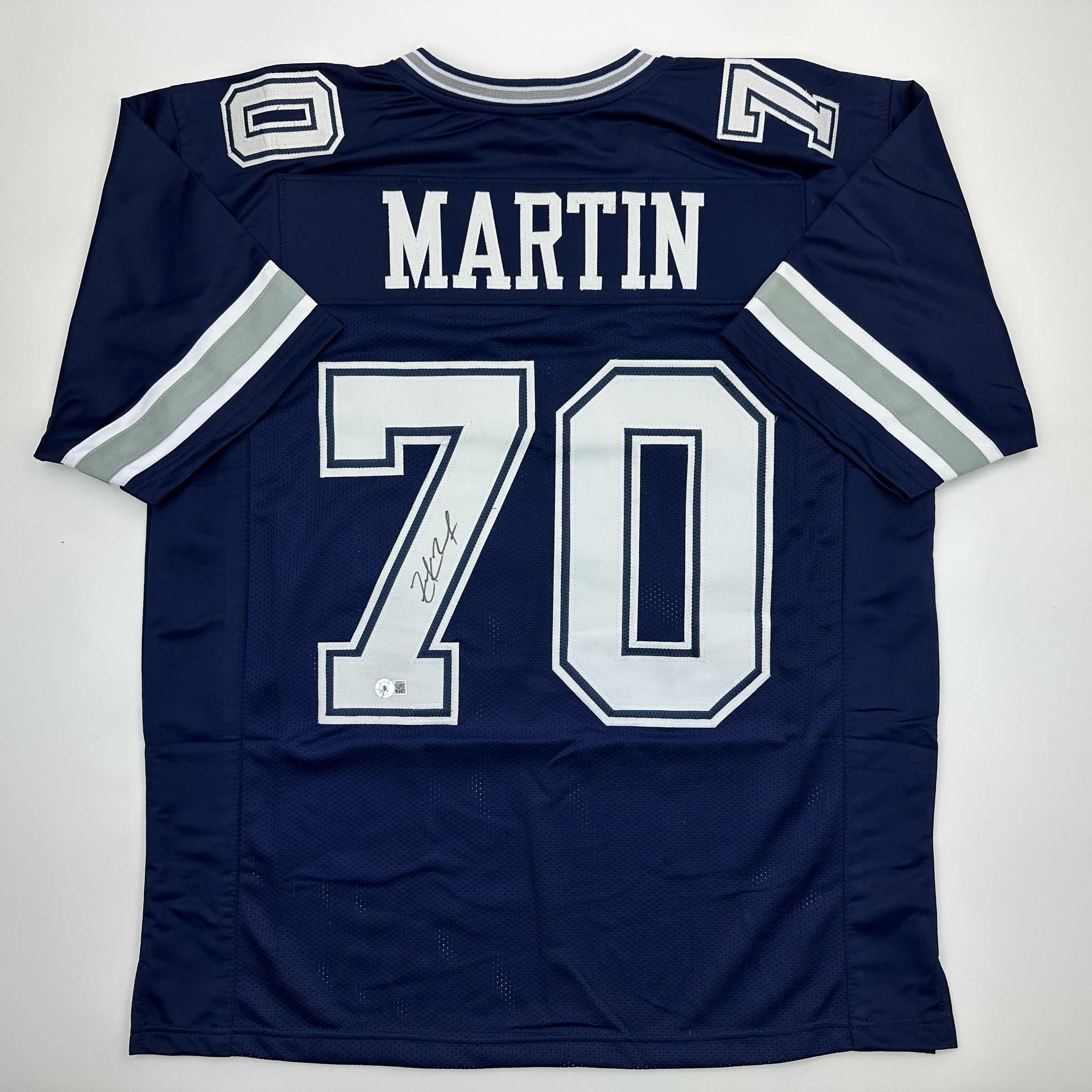 autographed-signed-zack-martin-dallas-blue-football-jersey-beckett-bas-coa
