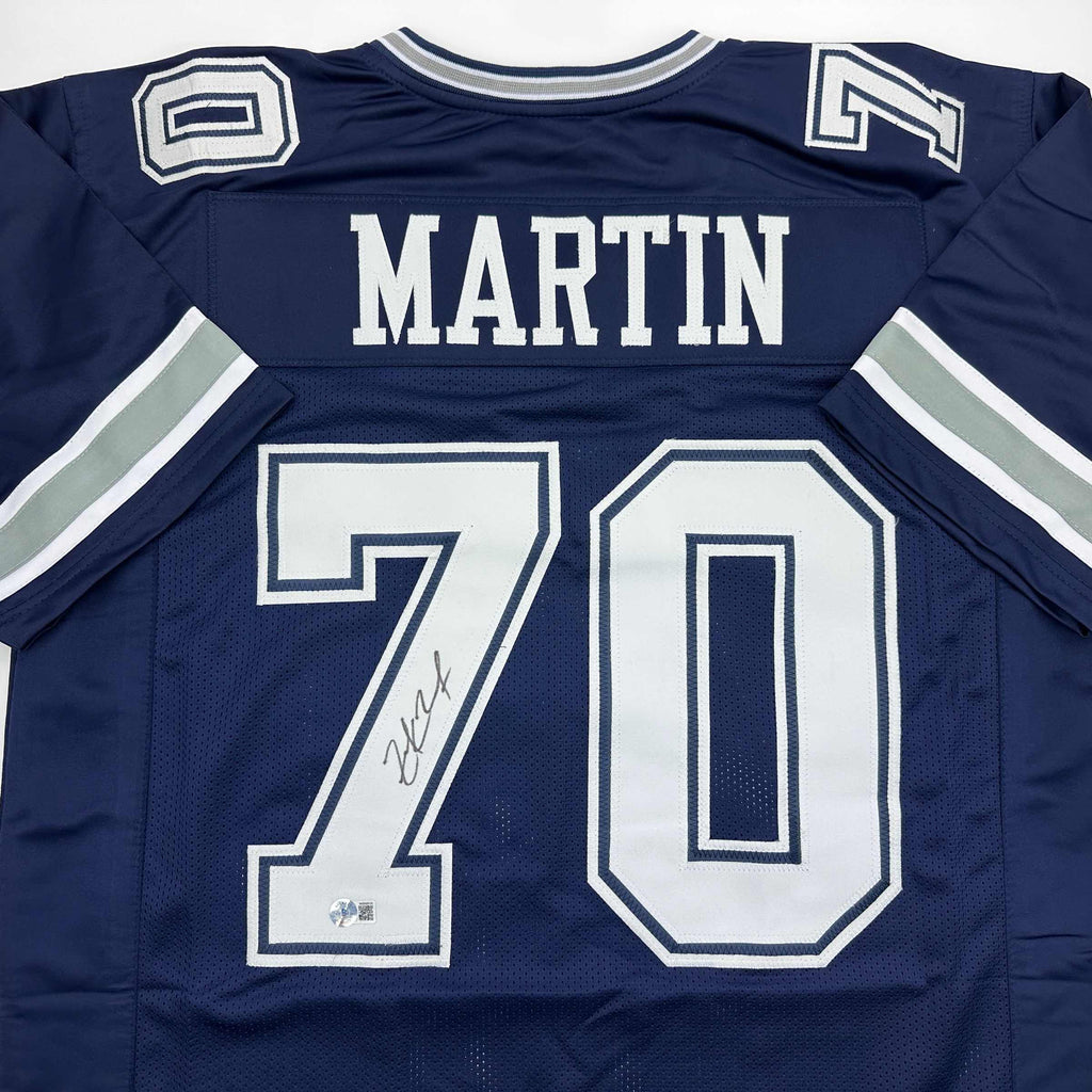 autographed-signed-zack-martin-dallas-blue-football-jersey-beckett-bas-coa