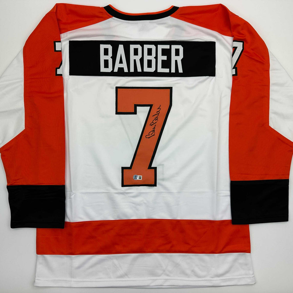 autographed-signed-bill-barber-philadelphia-white-hockey-jersey-beckett-bas-coa