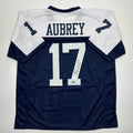 autographed-signed-brandon-aubrey-dallas-thanksgiving-day-football-jersey-beckett-bas-coa