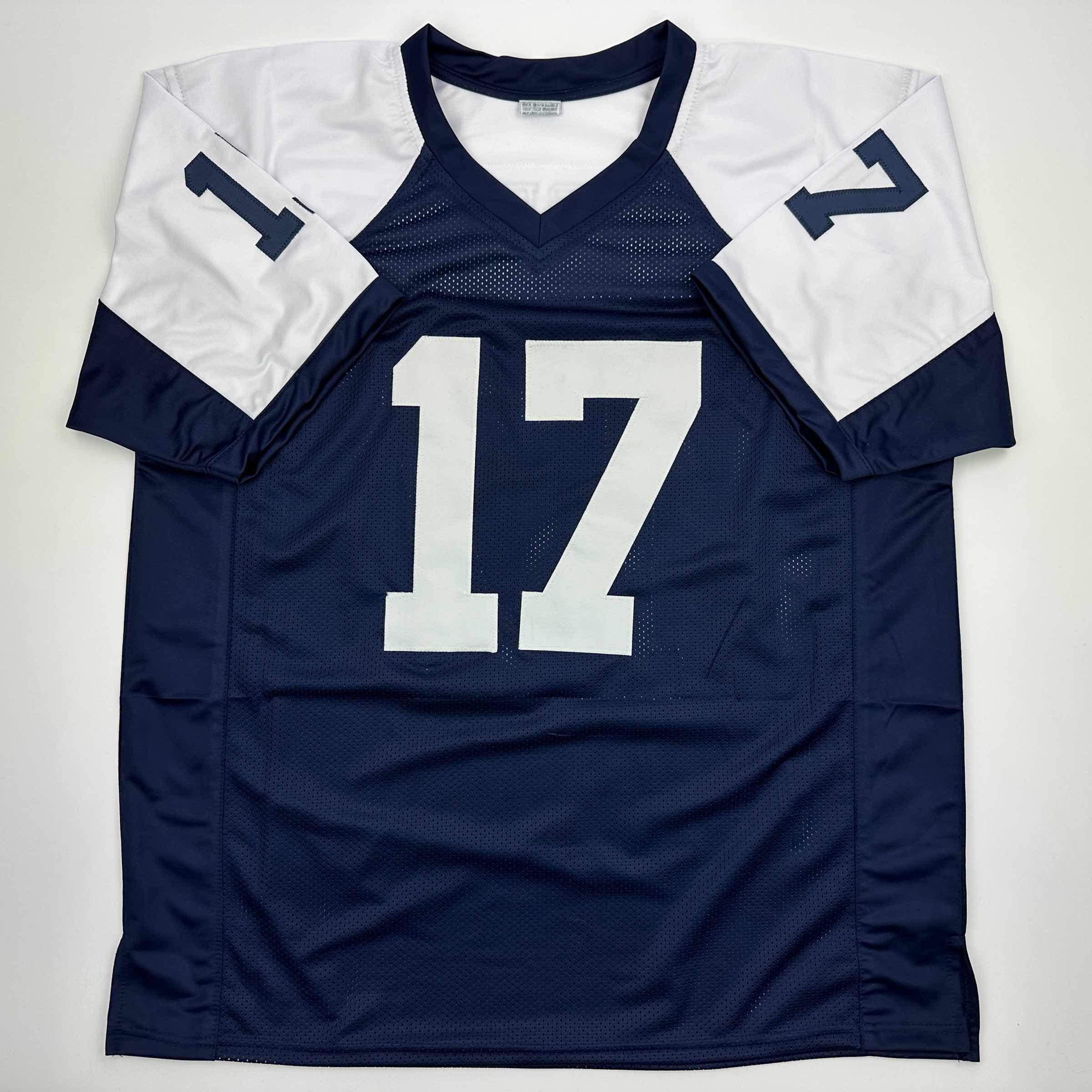 autographed-signed-brandon-aubrey-dallas-thanksgiving-day-football-jersey-beckett-bas-coa