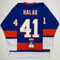 autographed-signed-jaroslav-halak-new-york-blue-hockey-jersey-jsa-coa