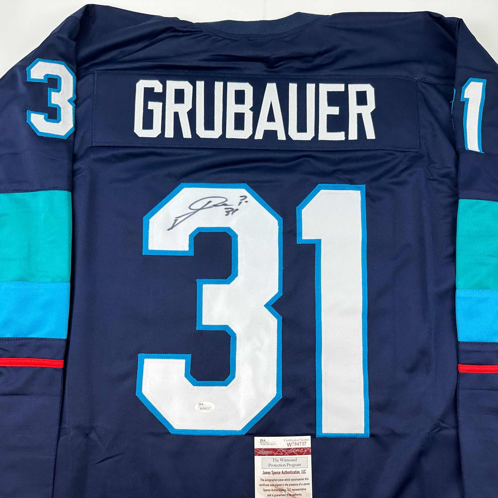 autographed-signed-philipp-grubauer-seattle-blue-hockey-jersey-jsa-coa