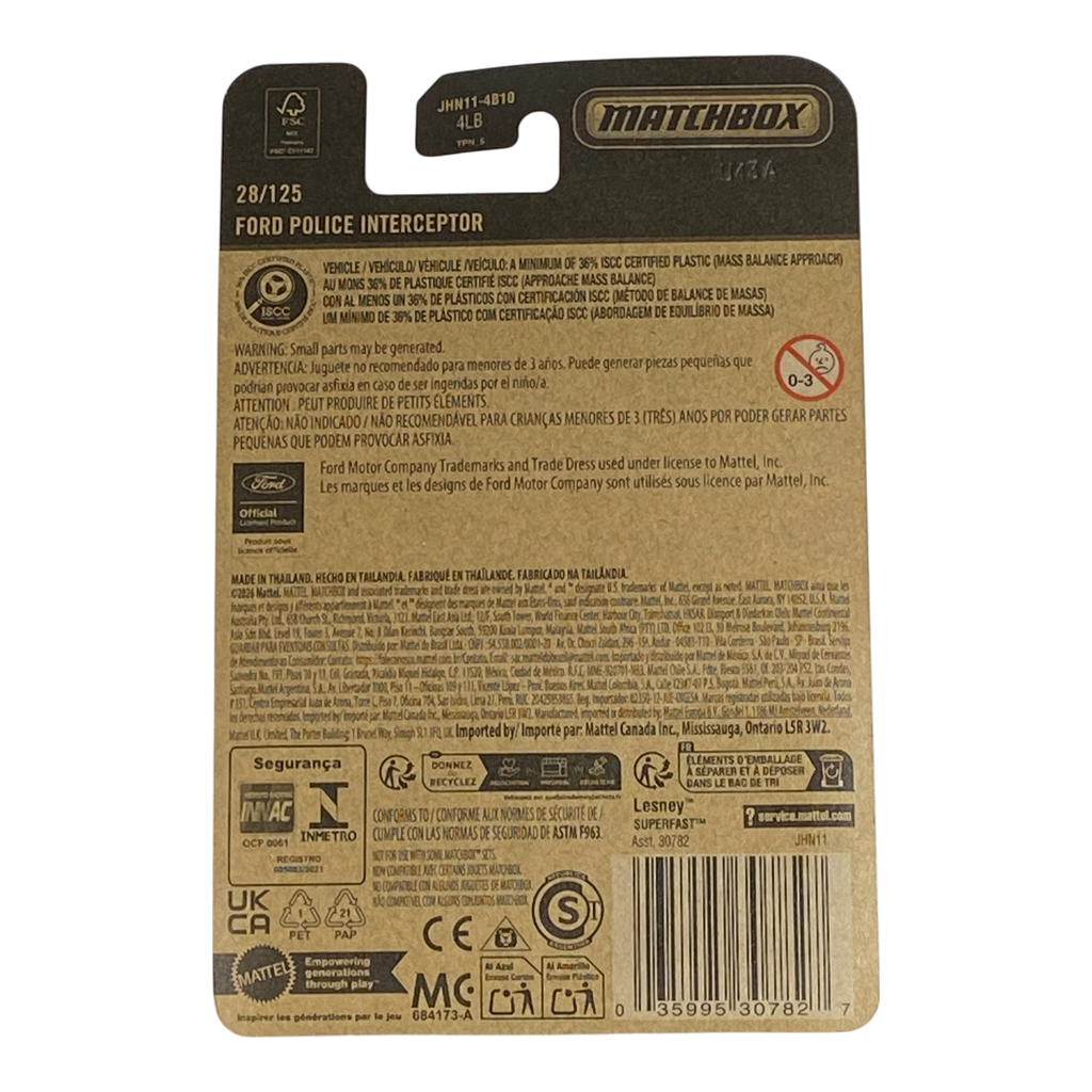 Matchbox Ford Police Interceptor | 2026 Matchbox Series 28/125