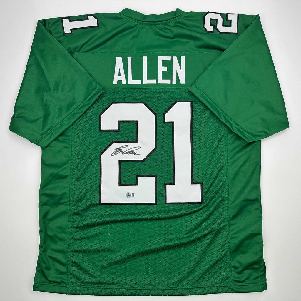 autographed-signed-eric-allen-philadelphia-kelly-green-football-jersey-beckett-bas-coa