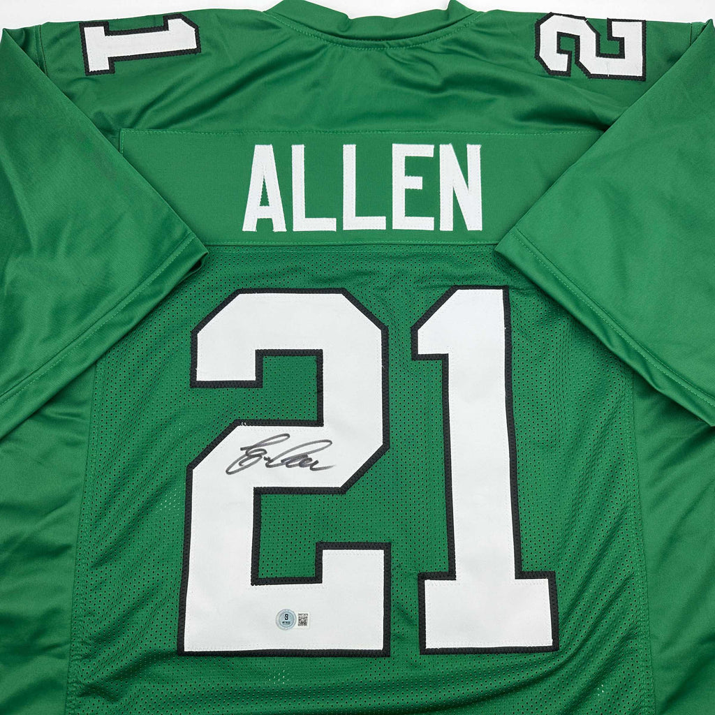 autographed-signed-eric-allen-philadelphia-kelly-green-football-jersey-beckett-bas-coa