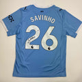 autographed-signed-savinho-manchester-city-blue-soccer-futbol-jersey-beckett-bas-coa