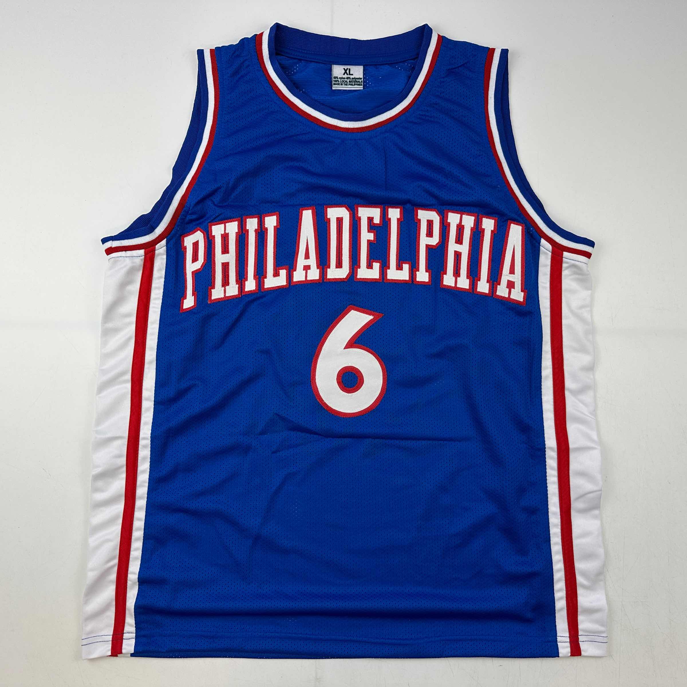 autographed-signed-julius-erving-dr-j-philadelphia-blue-basketball-jersey-jsa-coa