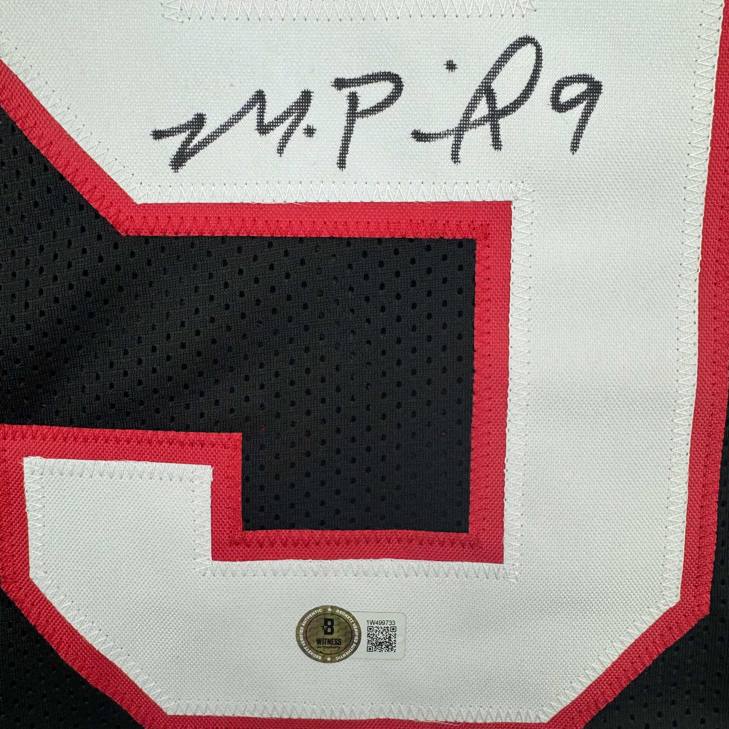 autographed-signed-michael-penix-jr-atlanta-black-football-jersey-beckett-bas-coa