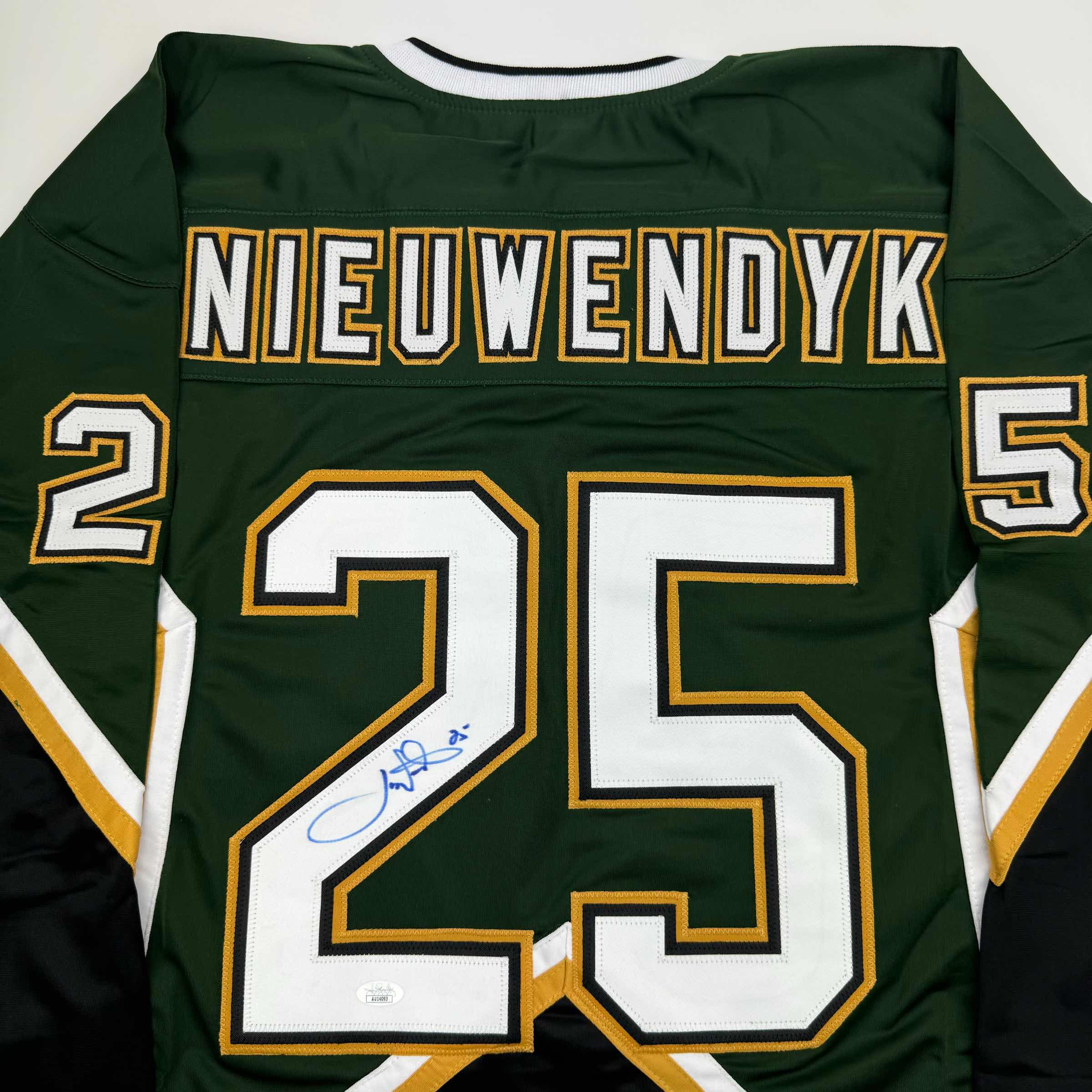 autographed-signed-joe-nieuwendyk-dallas-green-hockey-jersey-jsa-coa