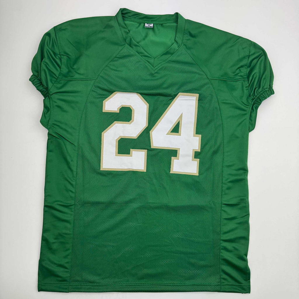 autographed-signed-jadarian-price-notre-dame-green-college-football-jersey-jsa-coa