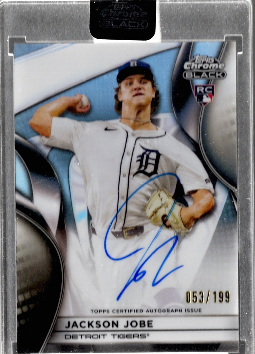 2025-topps-chrome-black-jackson-jobe-cbajjb-refractor-auto-199-detroit-tigers-rookie-rc-baseball-card