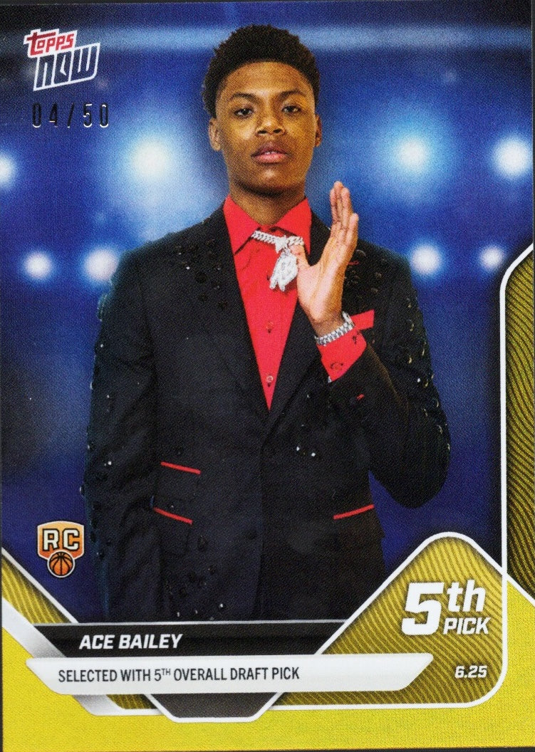 2025-topps-now-ace-bailey-d5-gold-foil-50-utah-jazz-rookie-rc-basketball-card