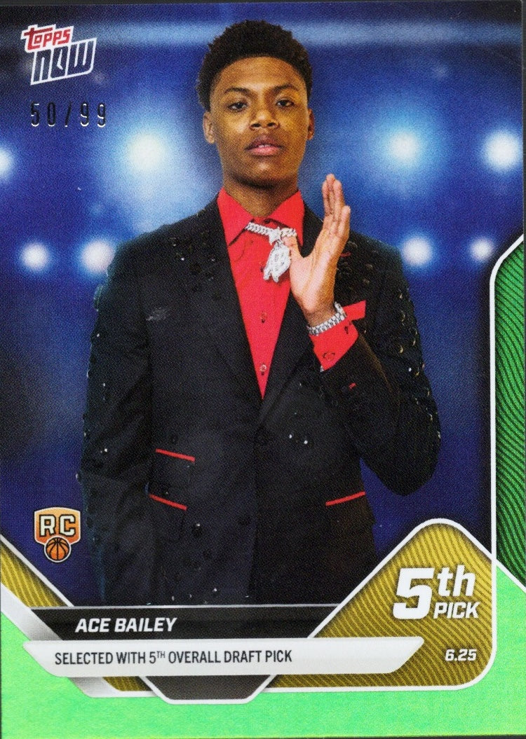 2025-topps-now-ace-bailey-d5-green-foil-99-utah-jazz-rookie-rc-basketball-card