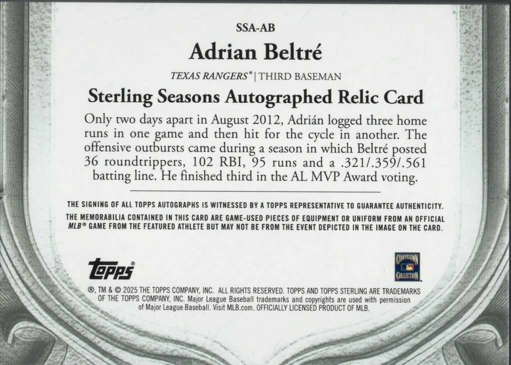 2025-topps-sterling-adrian-beltre-ssaab-sterling-seasons-2012-relic-auto-25-texas-rangers-baseball-card