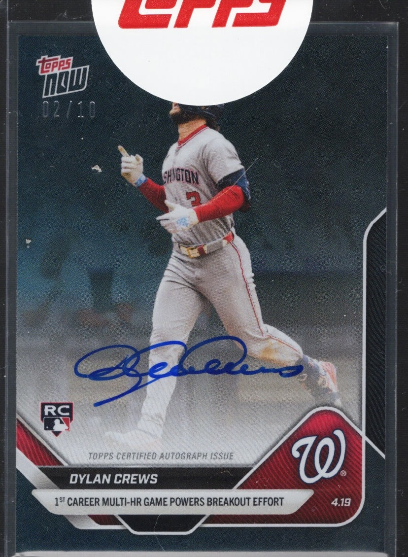 2025-topps-now-dylan-crews-87a-auto-10-washington-nationals-rookie-rc-baseball-card