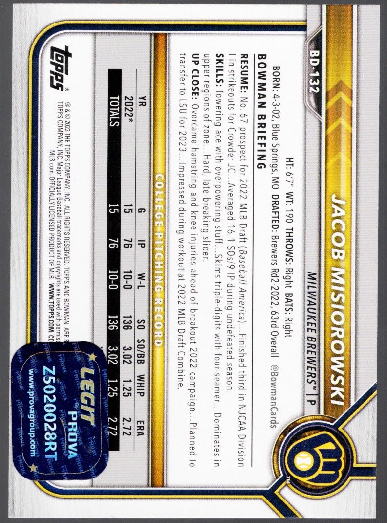 2022-topps-bowman-draft-jacob-misiorowski-bd132-auto-milwaukee-brewers-rookie-rc-baseball-card-prova-coa