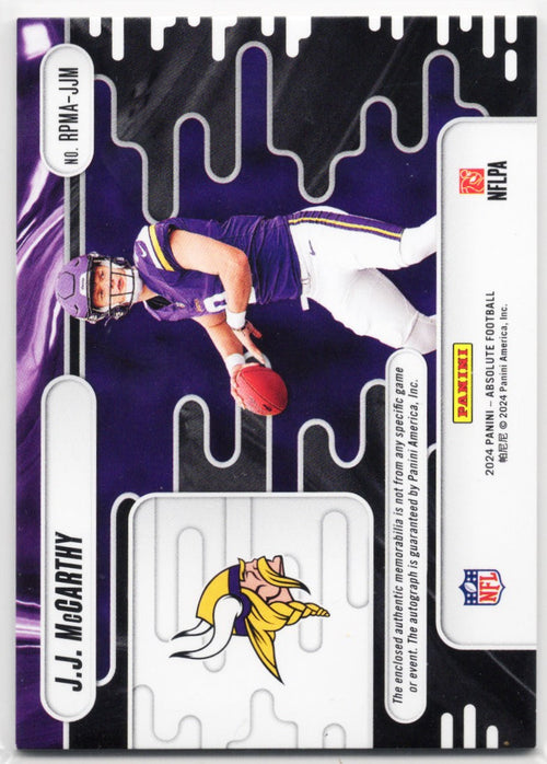 2024-panini-absolute-jj-mccarthy-rpmajjm-rookie-premiere-patch-auto-299-rookie-rc-football-card