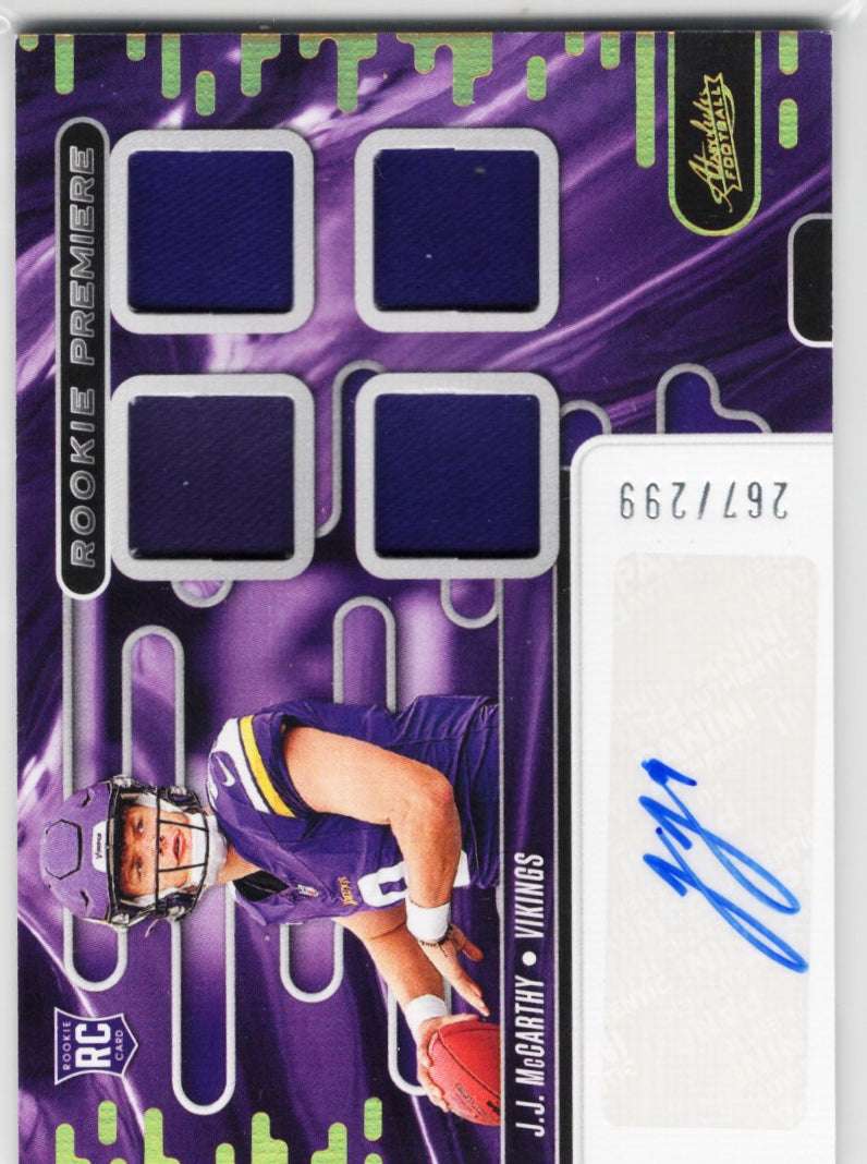 2024-panini-absolute-jj-mccarthy-rpmajjm-rookie-premiere-patch-auto-299-rookie-rc-football-card