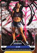 2025-topps-now-wwe-aj-lee-92-orange-foil-25-wrestling-card