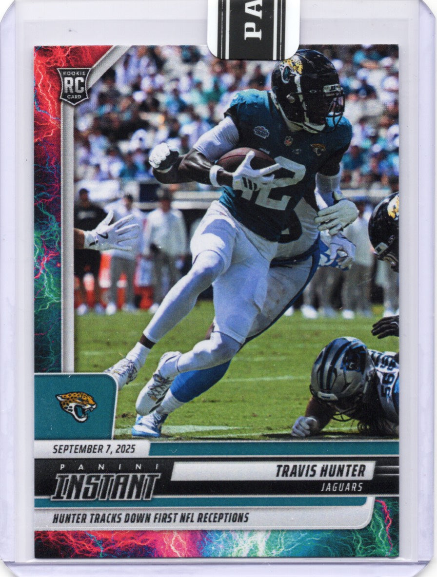 2025-panini-instant-nfl-travis-hunter-58-lightning-5-jacksonville-jaguars-rookie-rc-football-card