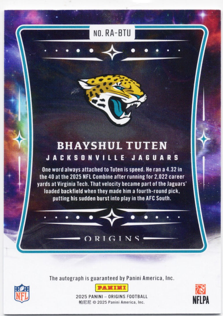 2025-panini-origins-bhayshul-tuten-rabtu-blue-auto-49-jacksonville-jaguars-rookie-rc-football-card