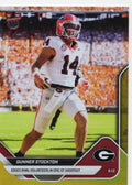 2025-topps-bowman-u-now-gunner-stockton-12-gold-foil-50-georgia-bulldogs-rookie-rc-football-card