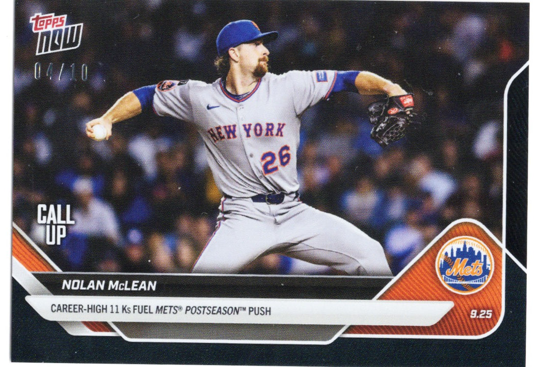 2025-topps-now-nolan-mclean-771-black-foil-10-new-york-mets-rookie-rc-baseball-card