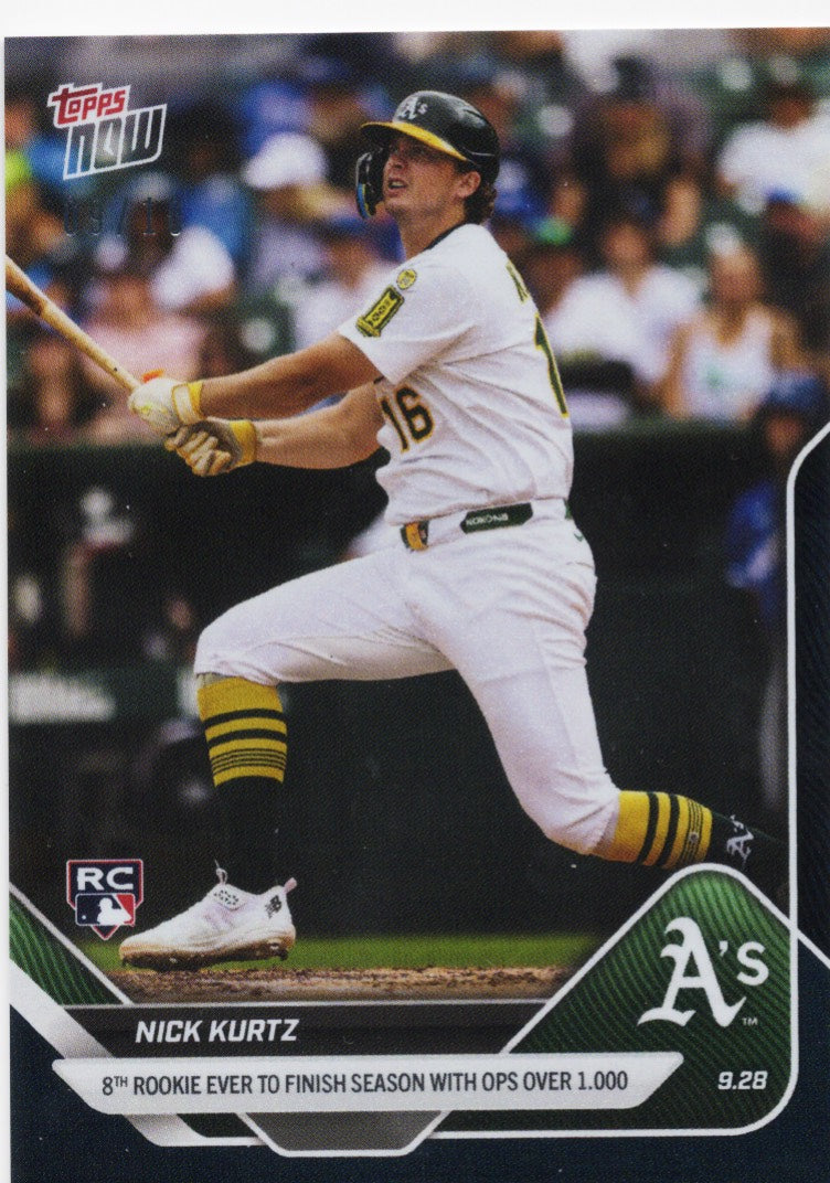 2025-topps-now-nick-kurtz-787-black-foil-10-athletics-rookie-rc-baseball-card