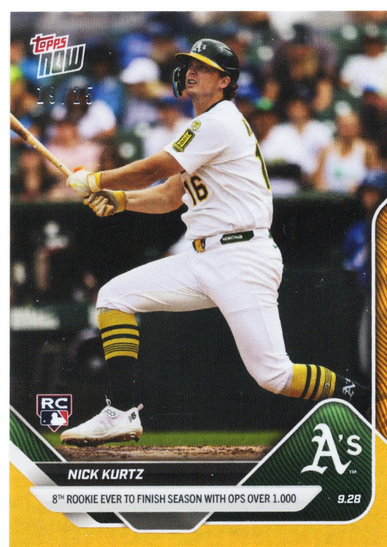 2025-topps-now-nick-kurtz-787-orange-foil-25-athletics-rookie-rc-baseball-card