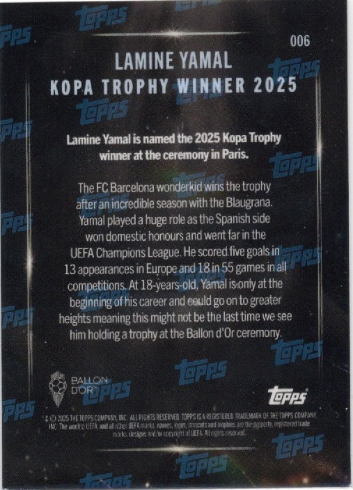 2025-topps-now-lamine-yamal-006-kopa-trophy-winner-gold-foil-50-soccer-card