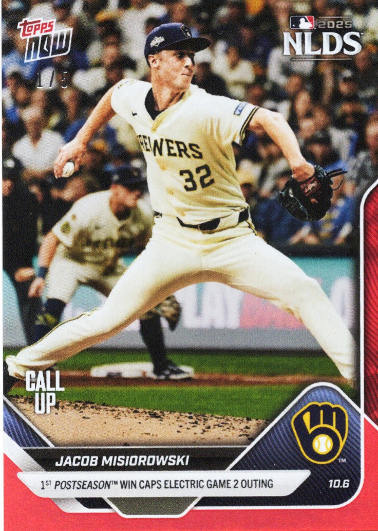 2025-topps-now-jacob-misiorowski-833-red-foil-5-milwaukee-brewers-rookie-rc-baseball-card