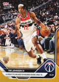 2025-topps-now-tre-johnson-14-orange-foil-25-washington-wizards-rookie-rc-basketball-card