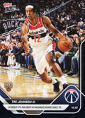 2025-topps-now-tre-johnson-14-black-foil-10-washington-wizards-rookie-rc-basketball-card