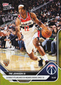 2025-topps-now-tre-johnson-14-gold-foil-50-washington-wizards-rookie-rc-basketball-card