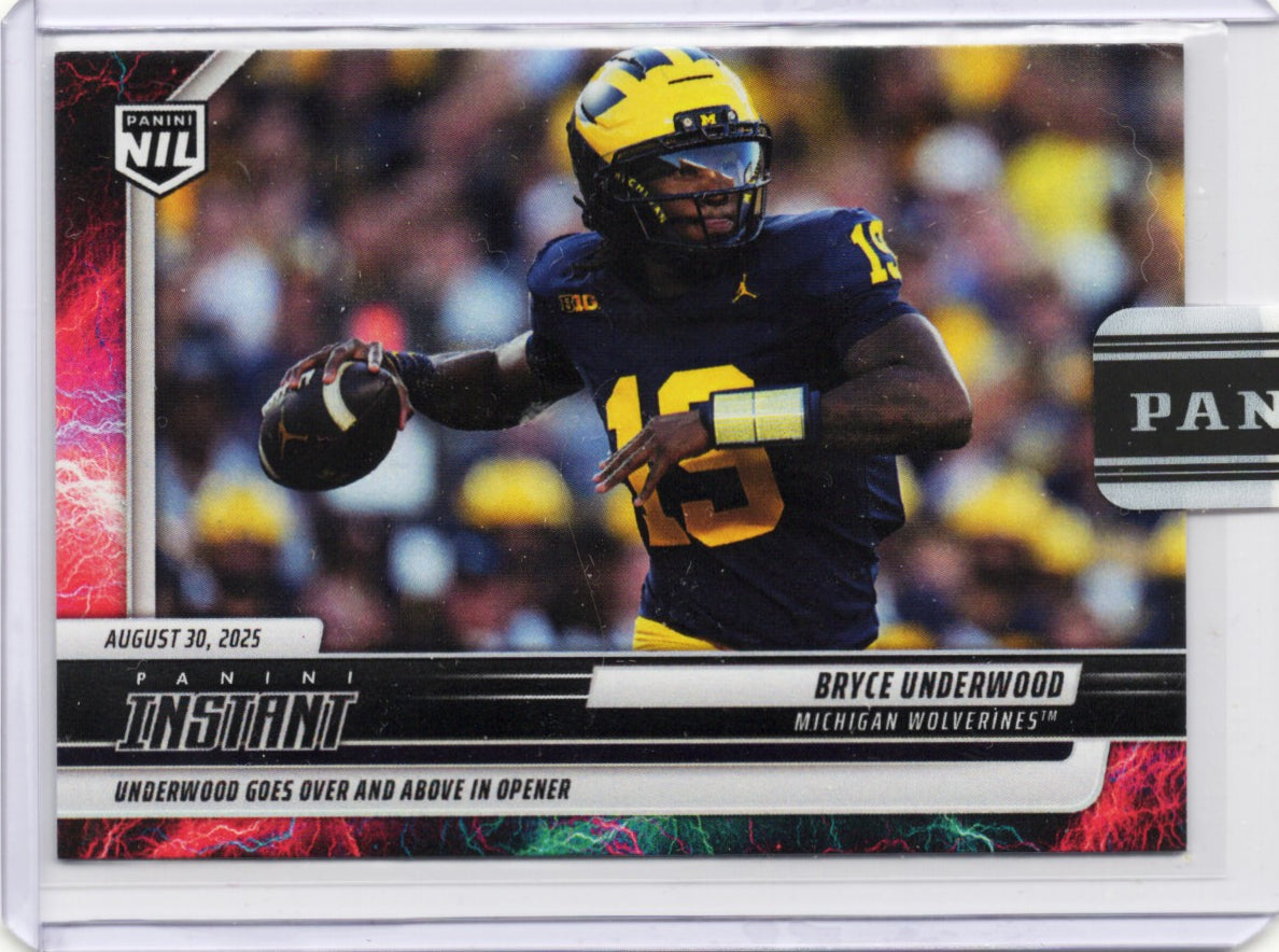 2025-panini-instant-bryce-underwood-bua-lightning-5-michigan-wolverines-rookie-rc-football-card